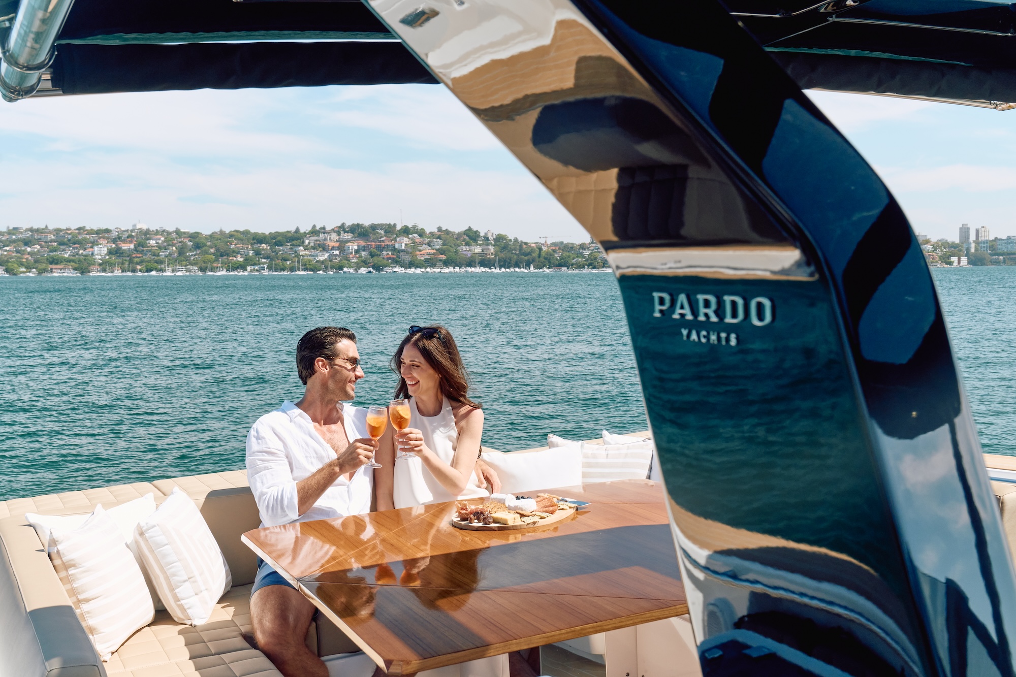 Driving the Pardo 50 yacht on the water