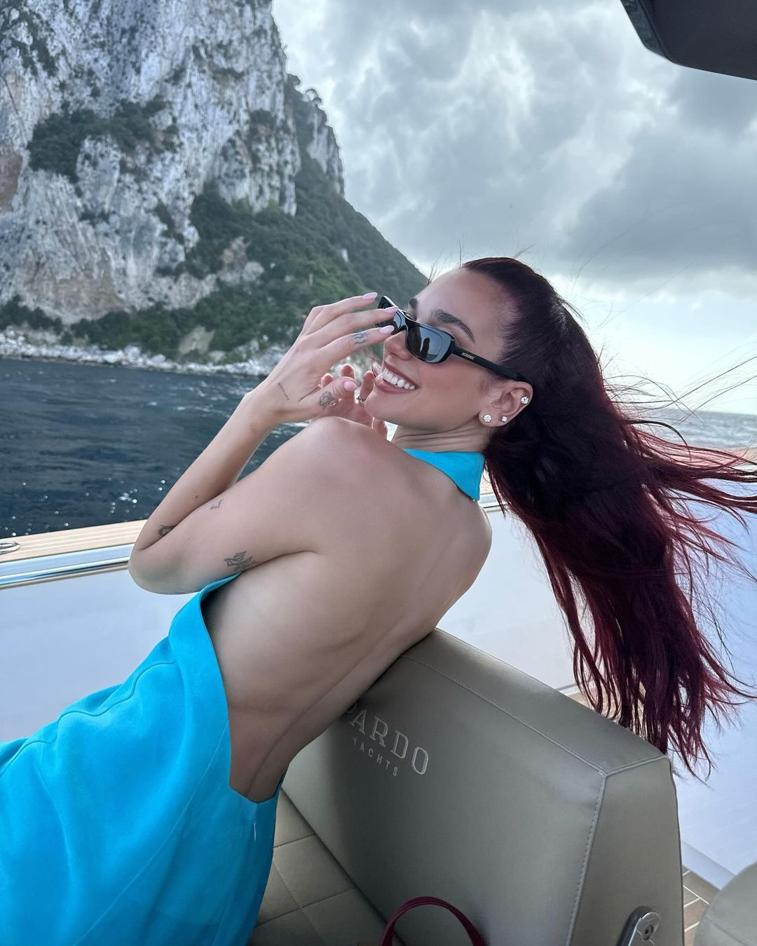 Dua Lipa on Pardo Yacht