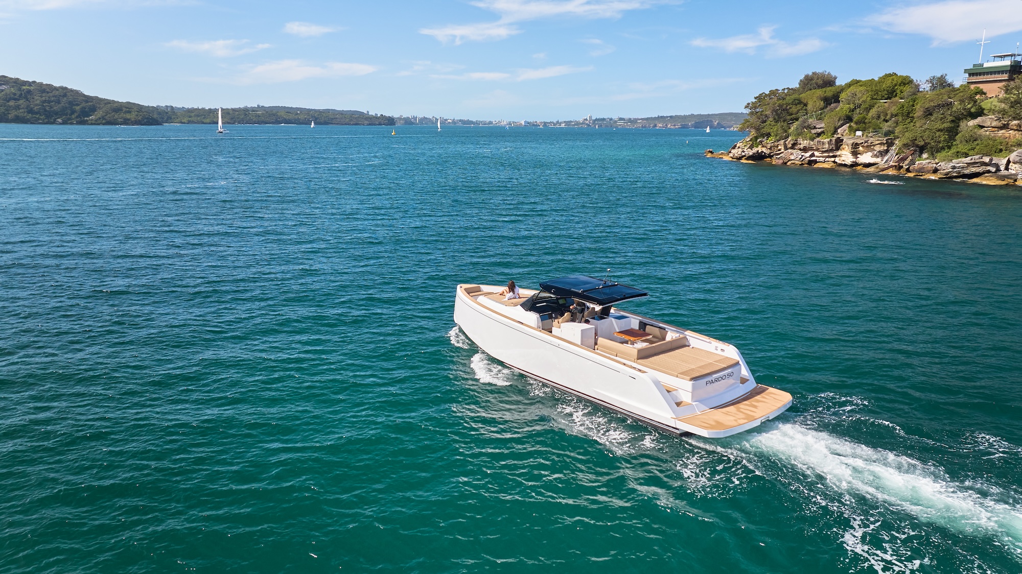 Pardo 50 yacht on the water