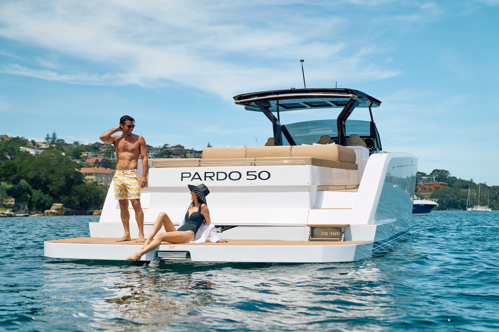 Pardo 50 yacht on the water